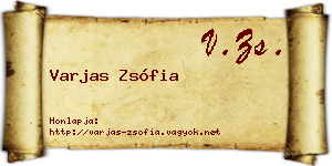 Varjas Zsófia névjegykártya