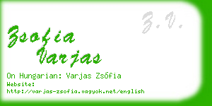 zsofia varjas business card